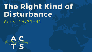 The Right Kind of Disturbance