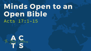 Minds Open to an Open Bible
