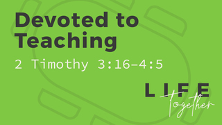 Devoted to Teaching