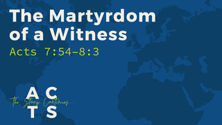 The Martyrdom of a Witness