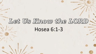 Let Us Know the Lord episode artwork