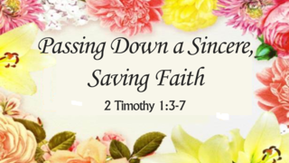 Passing Down a Sincere, Saving Faith episode artwork