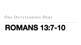 One Outstanding Debt